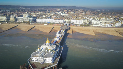 Beautiful Eastbourne pier from above