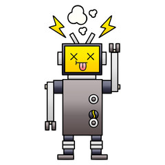 gradient shaded cartoon robot