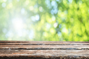 Empty wooden table background