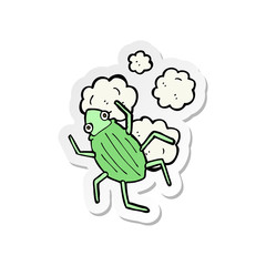 sticker of a cartoon bug