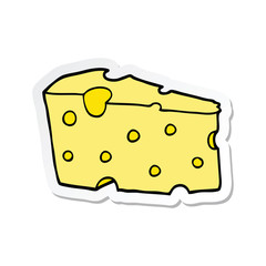 sticker of a cartoon cheese