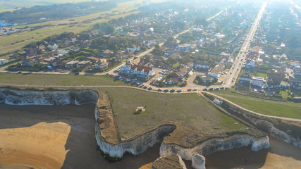 Aerial view over Botany Bay in Kent