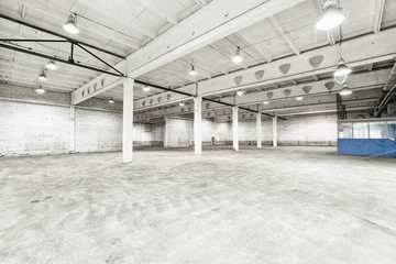 Interior of empty warehouse