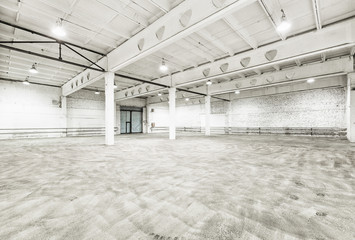 Interior of empty warehouse