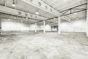 Interior of empty warehouse
