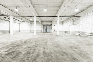 Interior of empty warehouse