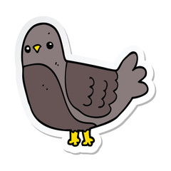 sticker of a cartoon bird