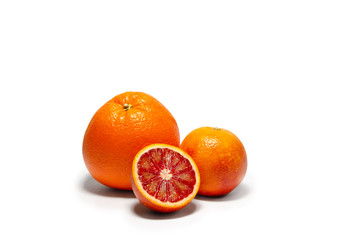 oranges on white background