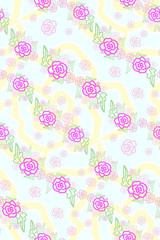 seamless floral pattern with roses