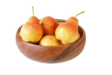 Pears Bowl Cup Pear Organic Fruits White Clipping Path