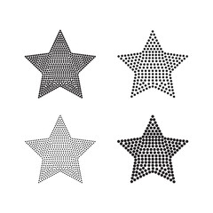 5 inch wide star-shaped blackline for rhinestones or studs.