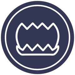 lotus flower circular icon