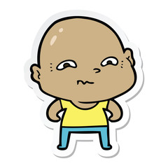 sticker of a cartoon creepy guy