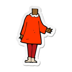 sticker of a cartoon body
