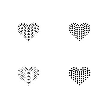 3 inch wide heart-shaped blackline for rhinestones or studs.