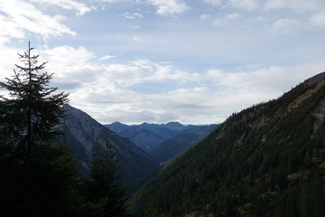 Obraz premium Mountain view, hiking, hochplatte, Germany, alps