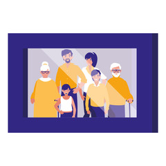 portrait with family picture