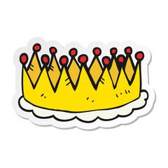 sticker of a cartoon crown