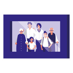 portrait with family picture