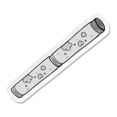 sticker of a cartoon old pipe