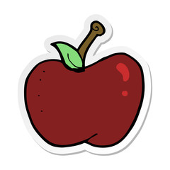 sticker of a cartoon apple