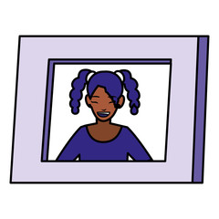 portrait with black girl picture