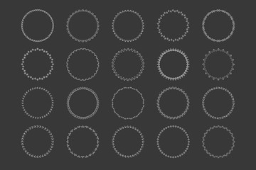 Big set of vector graphic circle frames for designBig set of vector graphic circle frames for design