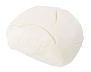 Mozzarella cheese isolated on white backgroundю. With clipping path