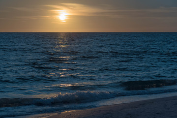 Golden globe at sunset on Treasure Island, Florida