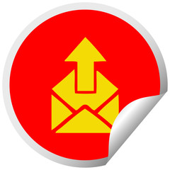 circular peeling sticker cartoon email sign