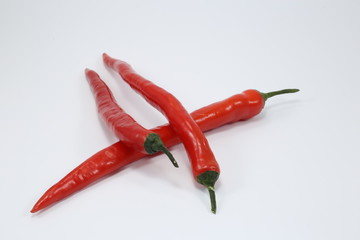 red hot pepper isolated on white background, chili pepper isolated on white background.