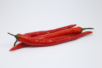 red hot pepper isolated on white background, chili pepper isolated on white background.