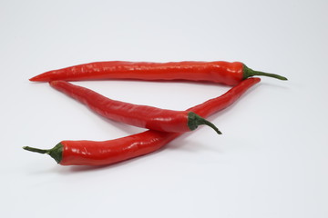 red hot pepper isolated on white background, chili pepper isolated on white background.