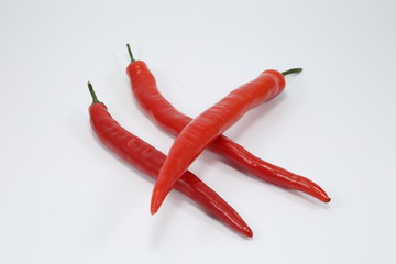 red hot pepper isolated on white background, chili pepper isolated on white background.