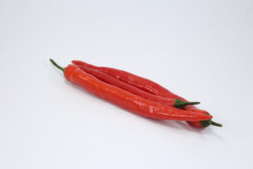 red hot pepper isolated on white background, chili pepper isolated on white background.