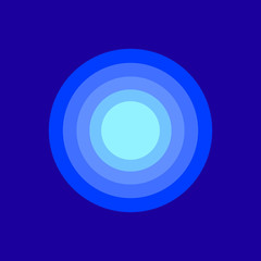 Circle on the blue background