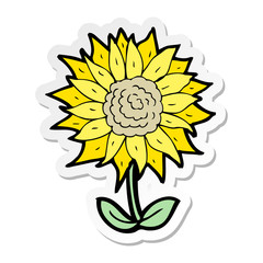 sticker of a cartoon flower