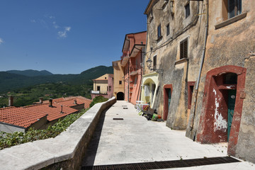 Fototapeta na wymiar The town of Scapoli, in the Molise region of Italy