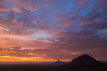 sunset in the mountains