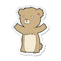 sticker of a cartoon teddy bear