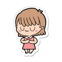 Fototapeta premium sticker of a cartoon woman