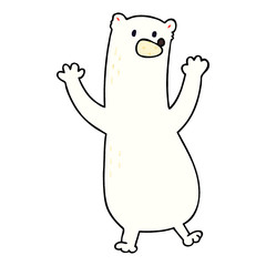 quirky comic book style cartoon polar bear