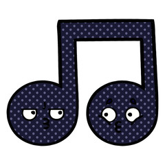 comic book style cartoon musical note