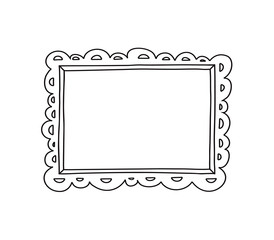cute hand drawn doodle frame vector illustration.