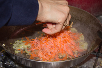 Cooking sauce for pasta.