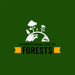 International Day Of Forests Vector Design Template