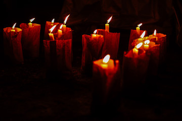 candles in the dark