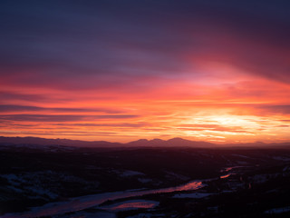 Mountain sunset
