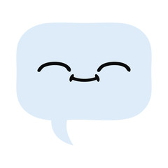flat color retro cartoon speech bubble