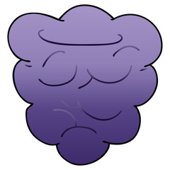 quirky gradient shaded cartoon berry
